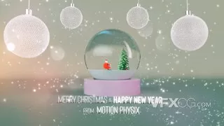 圣诞时尚文本浪漫雪花效果标题动画LOGO片头AE模板