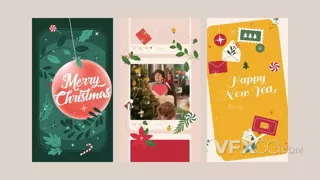 圣诞活动产品折扣创意时尚流行媒体短视频AE模板