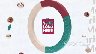 明亮立体优雅几何现代圣诞标题LOGO片头AE模板