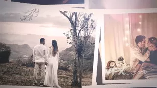 浪漫公司优雅文本介绍时尚婚礼展示视频相册AE模板