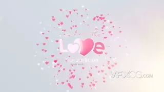 光滑优雅浪漫情人节时尚创意动态标志动画LOGO片头AE模板
