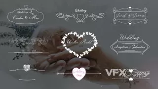 浪漫婚礼优雅文本标题动画时尚创意视频字幕AE模板